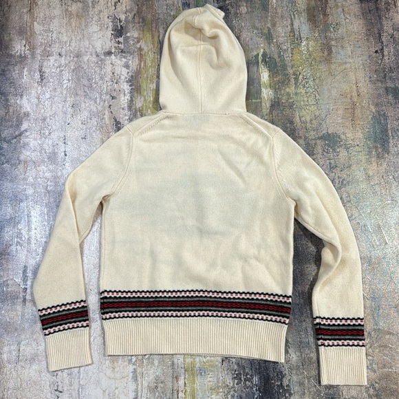 Polo Ralph Lauren Wool Cashmere Sweater Aztec Hoodie sz Small - Picture 5 of 11